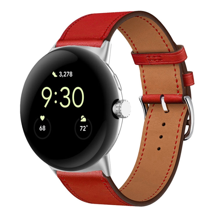 Cinturino in vera pelle, For Google Pixel Watch 4 / 3 / 2 / 1 41mm