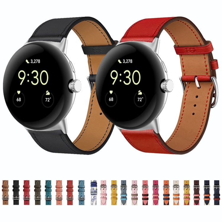 Cinturino in vera pelle, For Google Pixel Watch 4 / 3 / 2 / 1 41mm