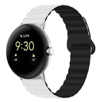Cinturino magnetico in silicone con fibbia inversa, For Google Pixel Watch 4 / 3 / 2 / 1 41mm