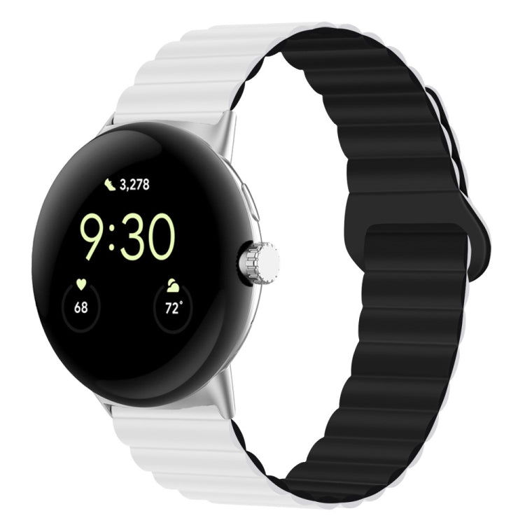 Cinturino magnetico in silicone con fibbia inversa, For Google Pixel Watch 4 / 3 / 2 / 1 41mm