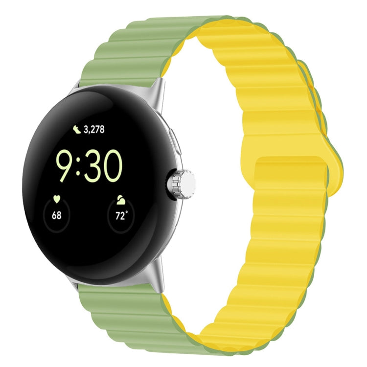 Cinturino magnetico in silicone con fibbia inversa, For Google Pixel Watch 4 / 3 / 2 / 1 41mm