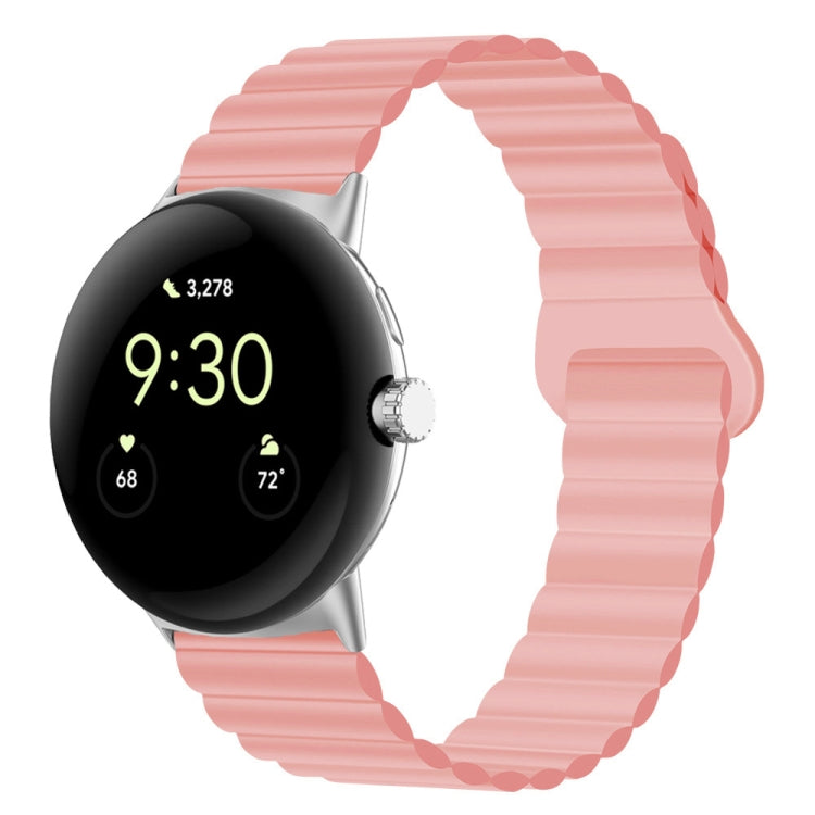 Cinturino magnetico in silicone con fibbia inversa, For Google Pixel Watch 4 / 3 / 2 / 1 41mm
