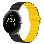 Cinturino magnetico in silicone con fibbia inversa, For Google Pixel Watch 4 / 3 / 2 / 1 41mm
