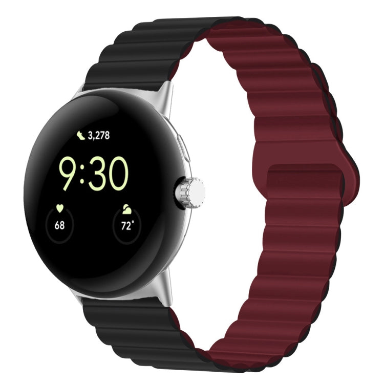 Cinturino magnetico in silicone con fibbia inversa, For Google Pixel Watch 4 / 3 / 2 / 1 41mm