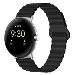 Cinturino magnetico in silicone con fibbia inversa, For Google Pixel Watch 4 / 3 / 2 / 1 41mm