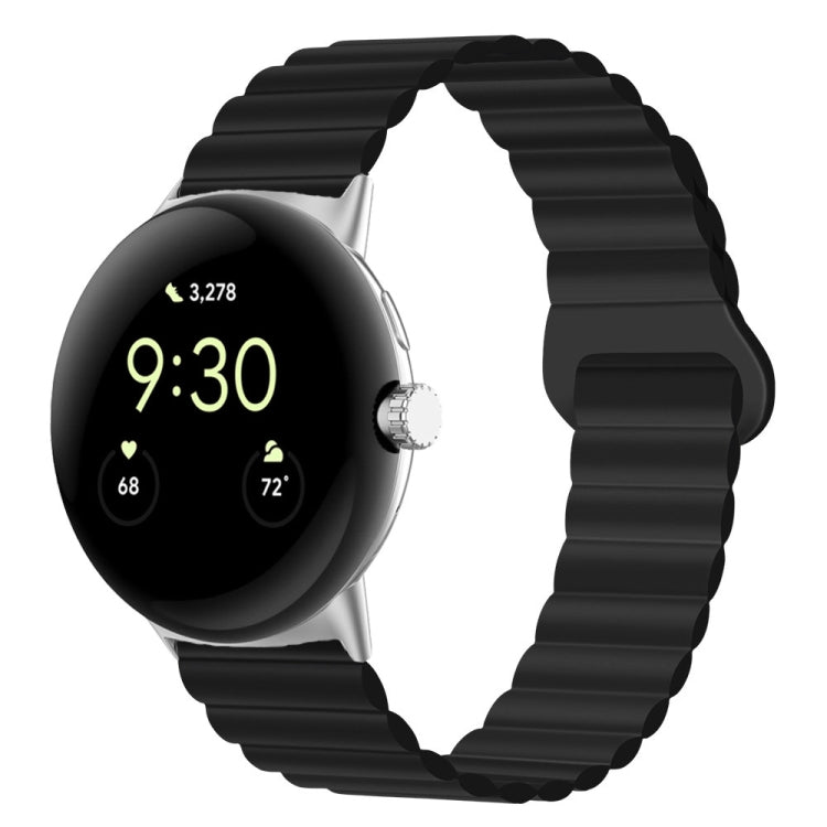 Cinturino magnetico in silicone con fibbia inversa, For Google Pixel Watch 4 / 3 / 2 / 1 41mm