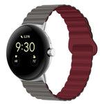 Cinturino magnetico in silicone con fibbia inversa, For Google Pixel Watch 4 / 3 / 2 / 1 41mm
