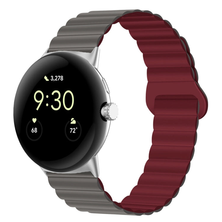 Cinturino magnetico in silicone con fibbia inversa, For Google Pixel Watch 4 / 3 / 2 / 1 41mm