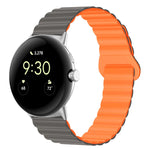 Cinturino magnetico in silicone con fibbia inversa, For Google Pixel Watch 4 / 3 / 2 / 1 41mm