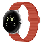 Cinturino magnetico in silicone con fibbia inversa, For Google Pixel Watch 4 / 3 / 2 / 1 41mm