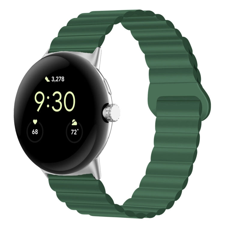 Cinturino magnetico in silicone con fibbia inversa, For Google Pixel Watch 4 / 3 / 2 / 1 41mm