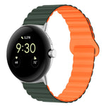 Cinturino magnetico in silicone con fibbia inversa, For Google Pixel Watch 4 / 3 / 2 / 1 41mm