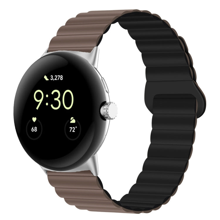 Cinturino magnetico in silicone con fibbia inversa, For Google Pixel Watch 4 / 3 / 2 / 1 41mm