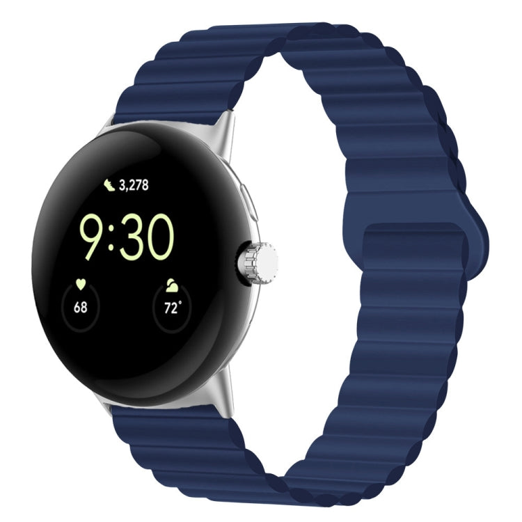 Cinturino magnetico in silicone con fibbia inversa, For Google Pixel Watch 4 / 3 / 2 / 1 41mm