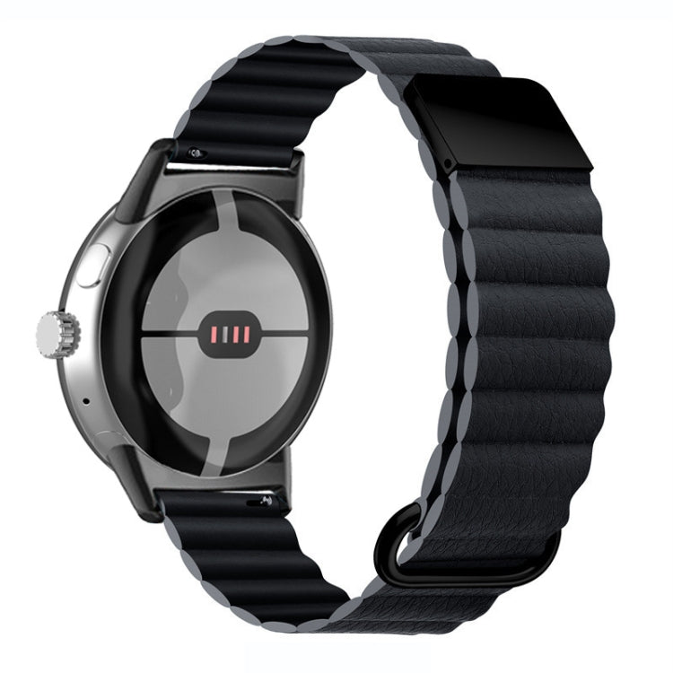 Cinturino magnetico in vera pelle con fibbia inversa, For Google Pixel Watch 4 / 3 / 2 / 1 41mm