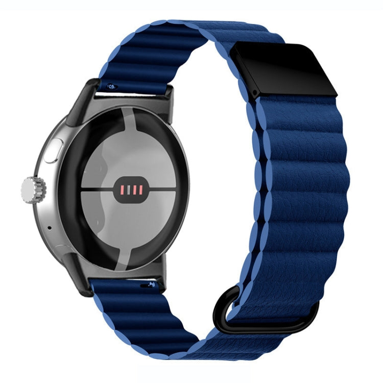 Cinturino magnetico in vera pelle con fibbia inversa, For Google Pixel Watch 4 / 3 / 2 / 1 41mm