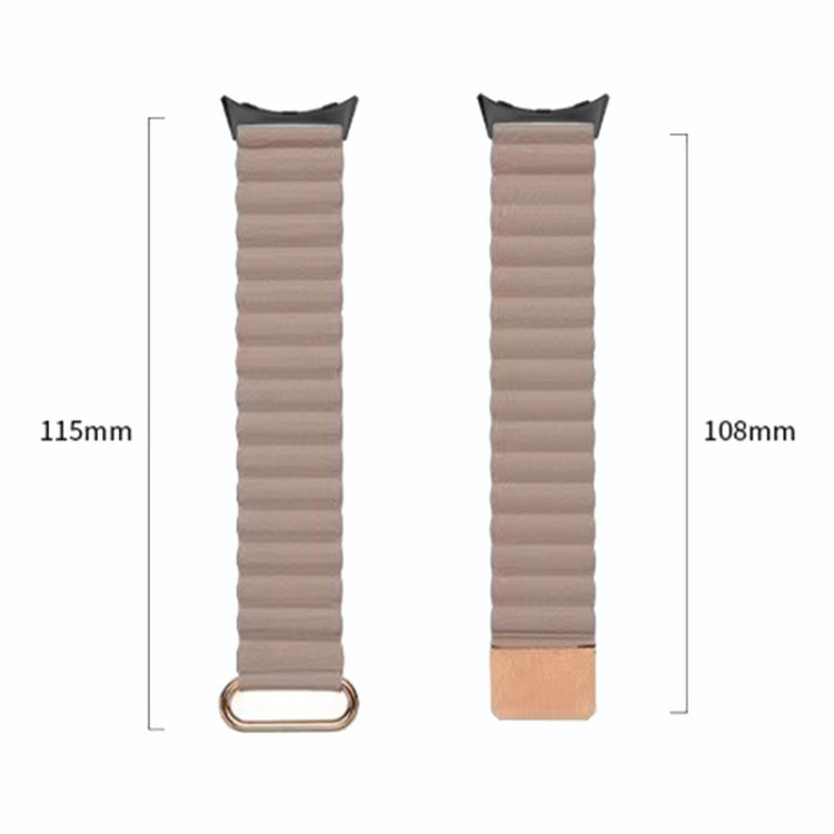 Cinturino magnetico in vera pelle con fibbia inversa, For Google Pixel Watch 4 / 3 / 2 / 1 41mm