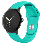 Cinturino in silicone con fibbia inversa tinta unita, For Google Pixel Watch 4 / 3 / 2 / 1 41mm