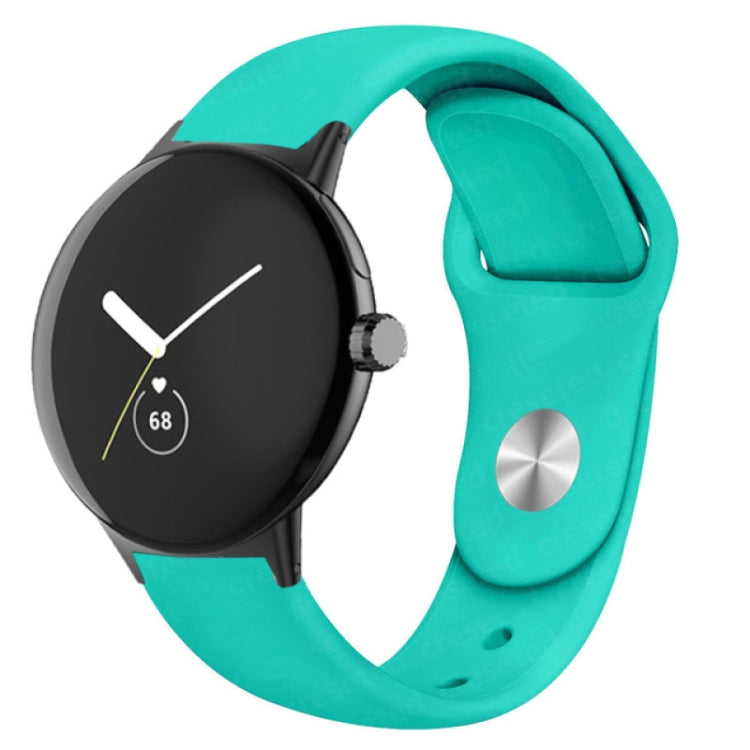Cinturino in silicone con fibbia inversa tinta unita, For Google Pixel Watch 4 / 3 / 2 / 1 41mm