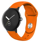 Cinturino in silicone con fibbia inversa tinta unita, For Google Pixel Watch 4 / 3 / 2 / 1 41mm