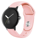 Cinturino in silicone con fibbia inversa tinta unita, For Google Pixel Watch 4 / 3 / 2 / 1 41mm