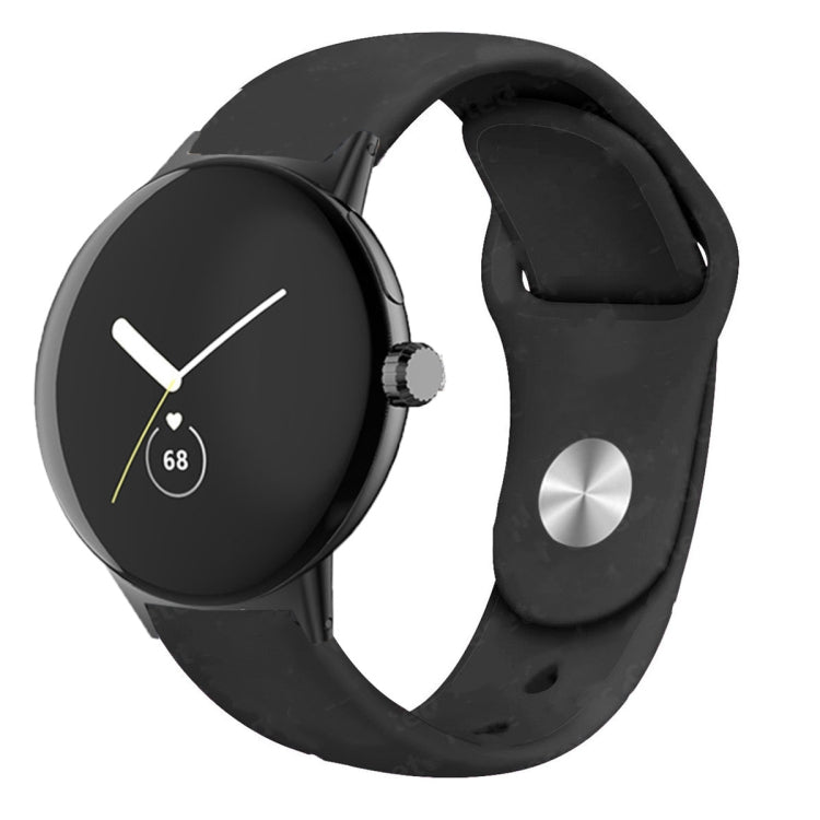 Cinturino in silicone con fibbia inversa tinta unita, For Google Pixel Watch 4 / 3 / 2 / 1 41mm