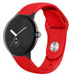 Cinturino in silicone con fibbia inversa tinta unita, For Google Pixel Watch 4 / 3 / 2 / 1 41mm