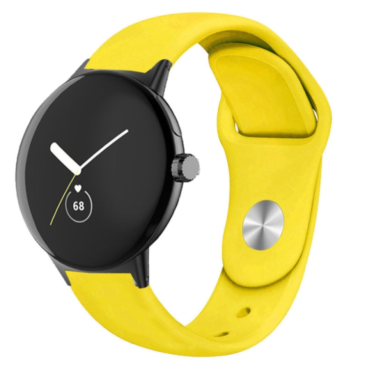 Cinturino in silicone con fibbia inversa tinta unita, For Google Pixel Watch 4 / 3 / 2 / 1 41mm