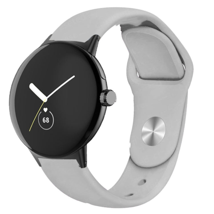 Cinturino in silicone con fibbia inversa tinta unita, For Google Pixel Watch 4 / 3 / 2 / 1 41mm
