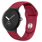 Cinturino in silicone con fibbia inversa tinta unita, For Google Pixel Watch 4 / 3 / 2 / 1 41mm