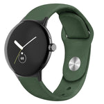 Cinturino in silicone con fibbia inversa tinta unita, For Google Pixel Watch 4 / 3 / 2 / 1 41mm