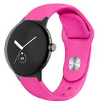 Cinturino in silicone con fibbia inversa tinta unita, For Google Pixel Watch 4 / 3 / 2 / 1 41mm