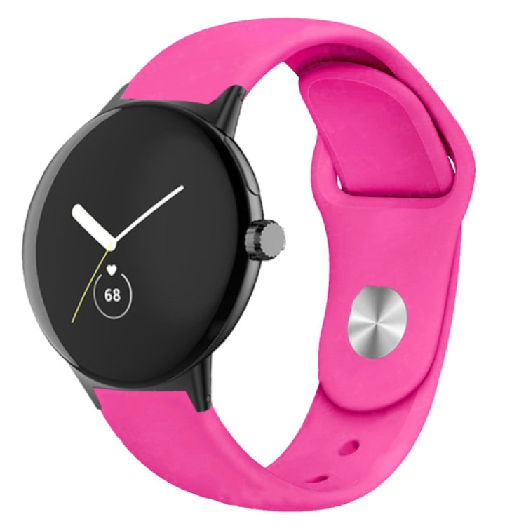 Cinturino in silicone con fibbia inversa tinta unita, For Google Pixel Watch 4 / 3 / 2 / 1 41mm