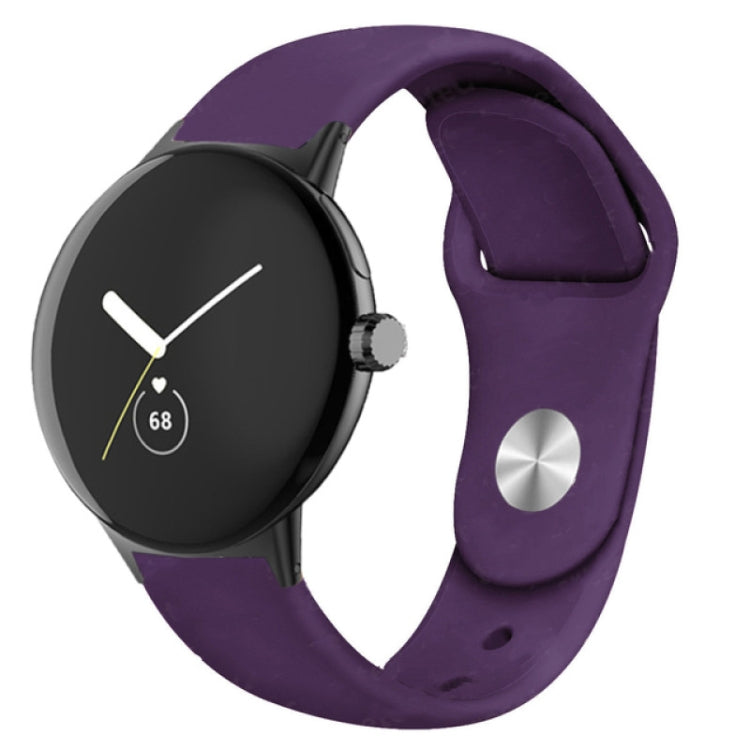 Cinturino in silicone con fibbia inversa tinta unita, For Google Pixel Watch 4 / 3 / 2 / 1 41mm