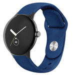 Cinturino in silicone con fibbia inversa tinta unita, For Google Pixel Watch 4 / 3 / 2 / 1 41mm