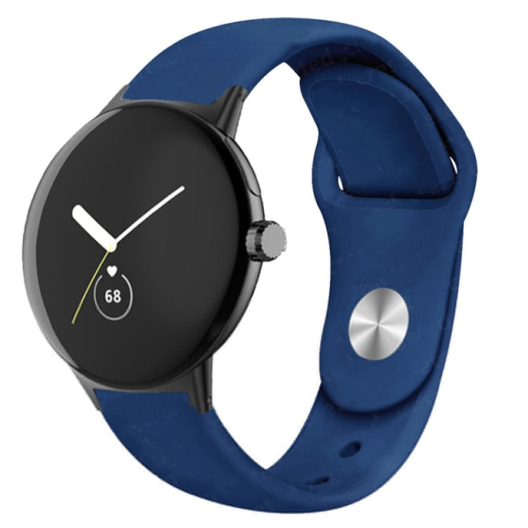 Cinturino in silicone con fibbia inversa tinta unita, For Google Pixel Watch 4 / 3 / 2 / 1 41mm