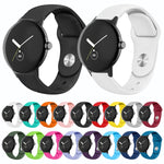 Cinturino in silicone con fibbia inversa tinta unita, For Google Pixel Watch 4 / 3 / 2 / 1 41mm