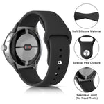 Cinturino in silicone con fibbia inversa tinta unita, For Google Pixel Watch 4 / 3 / 2 / 1 41mm