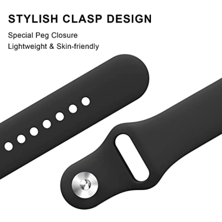 Cinturino in silicone con fibbia inversa tinta unita, For Google Pixel Watch 4 / 3 / 2 / 1 41mm