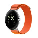 Cinturino in nylon con connettore in argento, For Google Pixel Watch 4 / 3 / 2 / 1 41mm