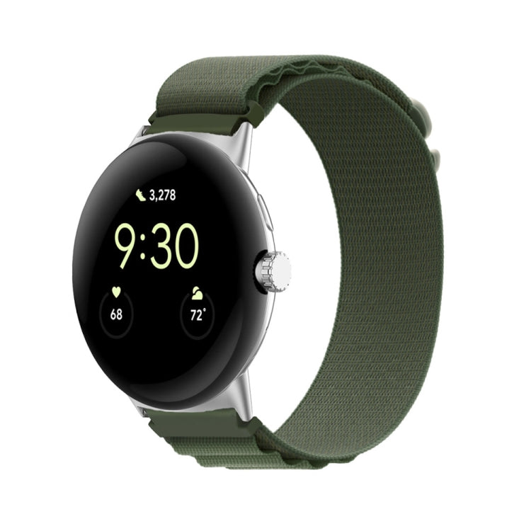 Cinturino in nylon con connettore in argento, For Google Pixel Watch 4 / 3 / 2 / 1 41mm