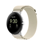 Cinturino in nylon con connettore in argento, For Google Pixel Watch 4 / 3 / 2 / 1 41mm