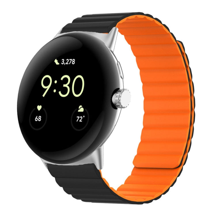 Cinturino magnetico in silicone a due sezioni, For Google Pixel Watch 4 / 3 / 2 / 1 41mm
