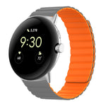 Cinturino magnetico in silicone a due sezioni, For Google Pixel Watch 4 / 3 / 2 / 1 41mm