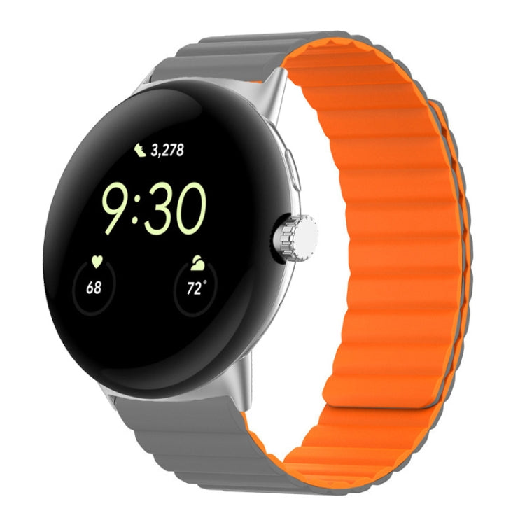 Cinturino magnetico in silicone a due sezioni, For Google Pixel Watch 4 / 3 / 2 / 1 41mm