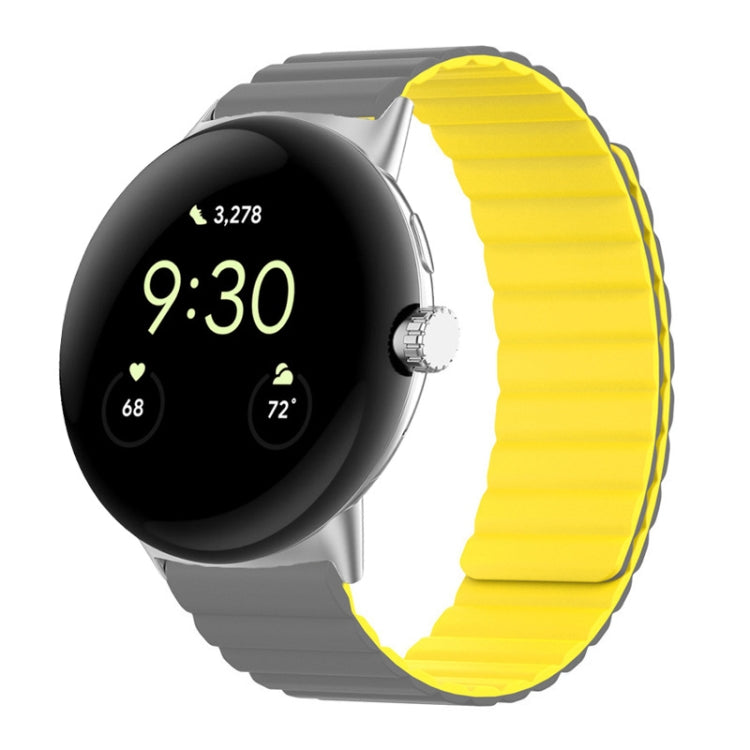 Cinturino magnetico in silicone a due sezioni, For Google Pixel Watch 4 / 3 / 2 / 1 41mm