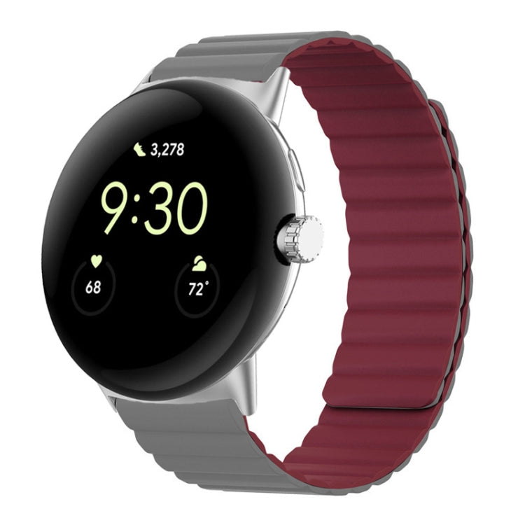 Cinturino magnetico in silicone a due sezioni, For Google Pixel Watch 4 / 3 / 2 / 1 41mm