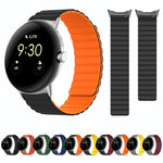 Cinturino magnetico in silicone a due sezioni, For Google Pixel Watch 4 / 3 / 2 / 1 41mm