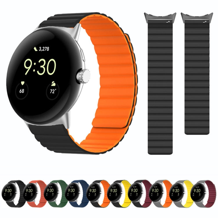 Cinturino magnetico in silicone a due sezioni, For Google Pixel Watch 4 / 3 / 2 / 1 41mm