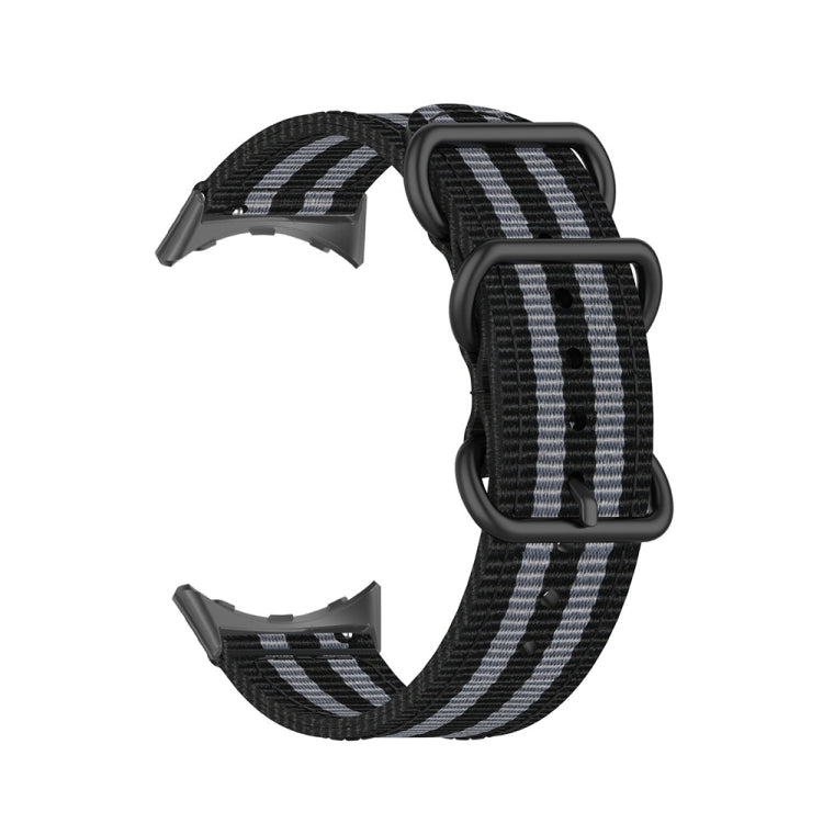 Cinturino per orologio in nylon con fibbia nera a tre anelli, For Google Pixel Watch 4 / 3 / 2 / 1 41mm